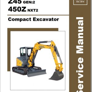 Gehl Compact Excavator Z45 Gen2 450Z NXT2 Service Manual 50940272 10 1