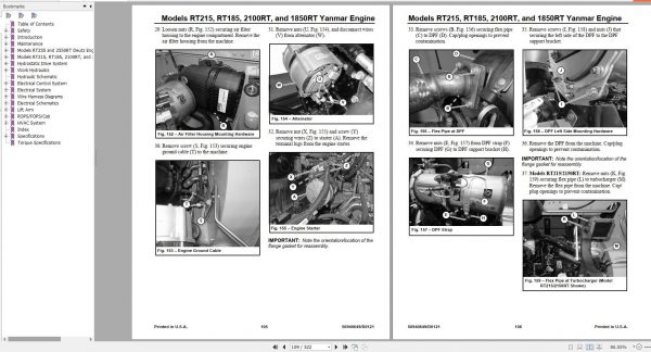 Gehl Compact Track Loaders RT185 RT215 RT255 Service Manual 50940649 01 2