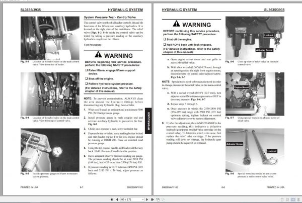 Gehl Skid Loader SL3635 SL3935 Service Manual 908269 2
