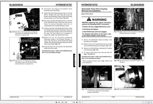 Gehl Skid Loader SL5635 SL6635 SX DX Turbo Shop Manual 907285 2