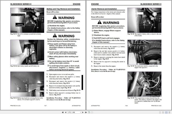 Gehl Skid Loader SL5635 SL6635 Series II Service Manual 907846 2