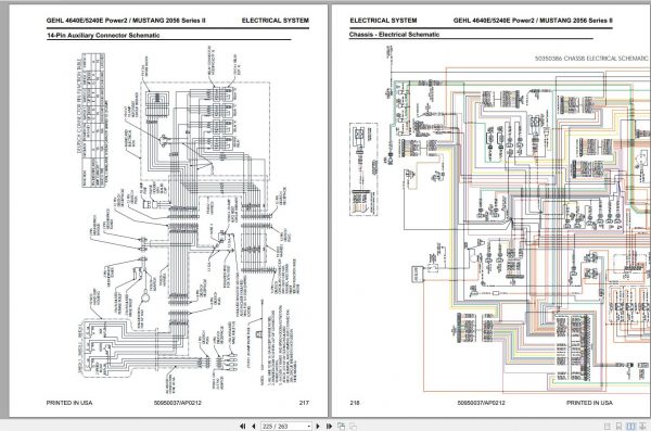 Gehl Skid Steer Loader 4640E 5240E Power 2 2056 Series II 4TNV98 ZNMS2 Service Manual 50950037 02 2