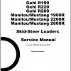 Gehl Skid Steer Loader R190 R220 R260 1900R 2200R 2600R Service Manual 50950134 2020 1