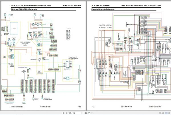 Gehl Skid Steer Loader V270 V330 2700V 3300V Service Manual 917435B 04 2