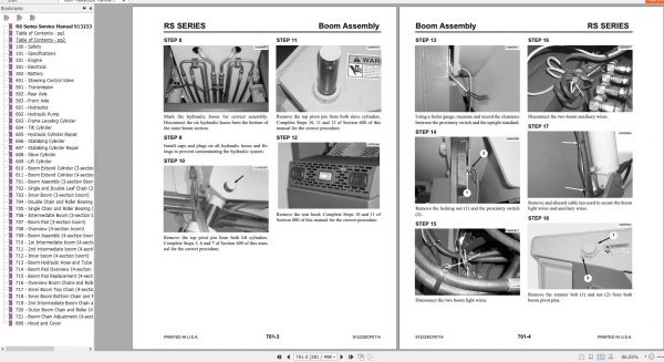 Gehl Telescopic Handler RS6 42 RS8 42 RS8 44 RS10 44 RS10 55 RS12 42 Service Manual 913233 01 2