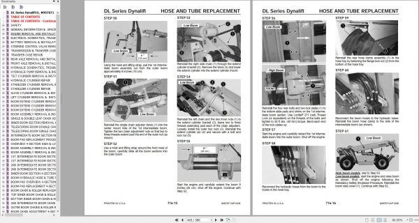 Gehl Telescopic Handlers DL6 DL7 DL8 DL9 DL10 DL11 DL12 Dynalift Service Manual 907871B 3