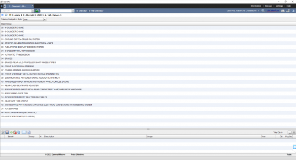 General GMMX Motor GM Mexico EPC 06.2019 Parts Catalog Full DVD 4