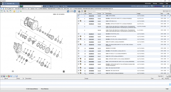 General GMMX Motor GM Mexico EPC 06.2019 Parts Catalog Full DVD 6