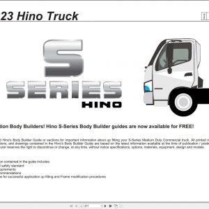 Hino Body Builder Book S Series 2022 1