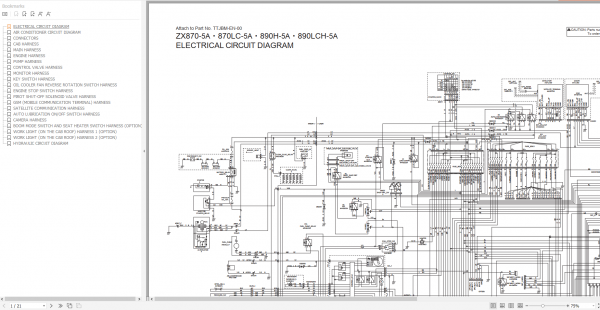 Hitachi Hydraulic Excavator ZX Series 2022 PDF Technical Manual Part Catalog Workshop Manual Circuit Diagram DVD 8
