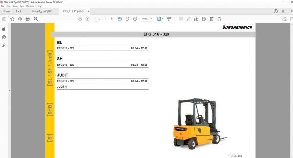 JUNGHEINRICH ForkLift v4.36 JETI SH 4.36 ES PT 07.2020 Service Information DVD 3
