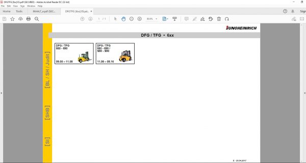 JUNGHEINRICH ForkLift v4.36 JETI SH 4.36 ES PT 07.2020 Service Information DVD 9