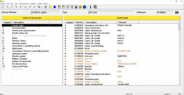 JUNGHEINRICH JETI ForkLift ET v4.36 Updated 471 05.2022 Spare Parts Catalog Full Instruction DVD 5