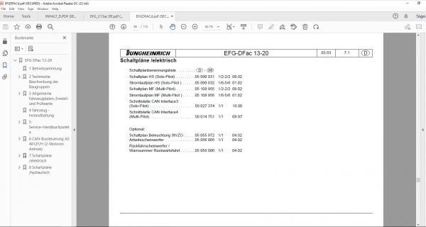 JUNGHEINRICH JETI ForkLift SH v4.36 DE Updated DE01 DE09 05.2022 Service Information 5