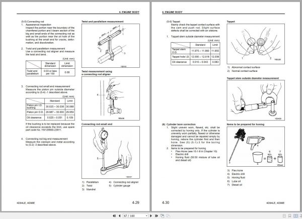 Komatsu Dielsel Engine 4D98E 300001 up Shop Manual 4D94E17 BE2 2