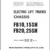 Komatsu Electric Lift Truck FB10SH 1 10001 up Shop Manual FB10 25SH C BE1 1
