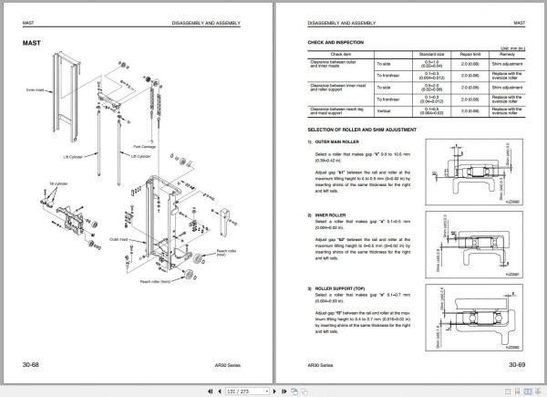 Komatsu Electric Reach Truck FB13RS 12 85001 up Shop Manual BRA12E1 01 2