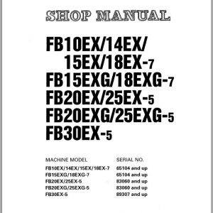 Komatsu Electric Reach Truck FB14EX 7 65104 up Shop Manual BBB05E2 01 1