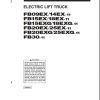 Komatsu Electric Reach Truck FB14EXF 11 M191 807001 up Operation Maintenance Manual TEN00568 03 1