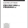 Komatsu Electric Reach Truck FB15FU 12 M236 849922 up Operation Maintenance Manual TEN00718 02 1