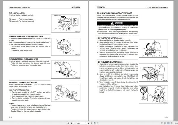 Komatsu Electric Reach Truck FB15FU 12 M236 849922 up Operation Maintenance Manual TEN00718 02 2