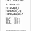 Komatsu Electric Reach Truck FB15H 3 10001 up Shop Manual FB15H 25SH 1