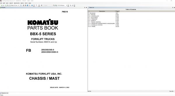 Komatsu Forklift CSS NET EPC 05.2022 Spare Parts Catalogue DVD 7