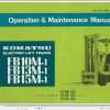 Komatsu Forklift FB10M 1 FB13M 1 FB15M 1 1001 up Operation Maintenance Manual FB10M13M15M 1