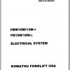 Komatsu Forklift FB10M 2 FB13M 2 FB15M 2 FB18M 2 2001 3001 up Electrical System Service Manual SM019 1