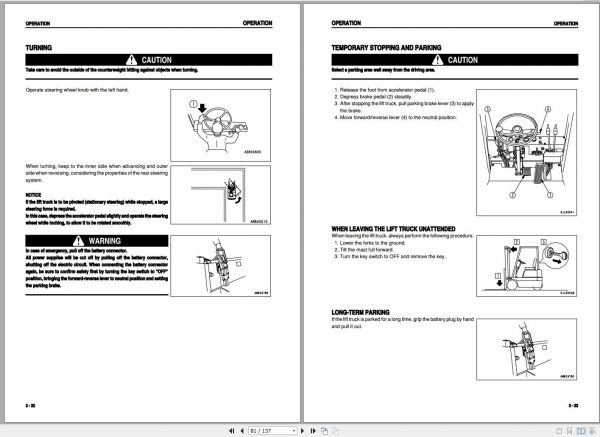 Komatsu Forklift FB10M 3 FB13M 3 FB15M 3 FB18M 3 10001 up Operation Maintenance Manual AMA03EC1 01 2
