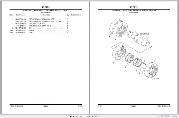 Komatsu Forklift Truck CX20 Series Parts Manual 06 2008 PM208 2