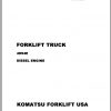 Komatsu Forklift Truck Diesel Engine KFI 4D94E Shop Manual SM197 4D94E BE1 1