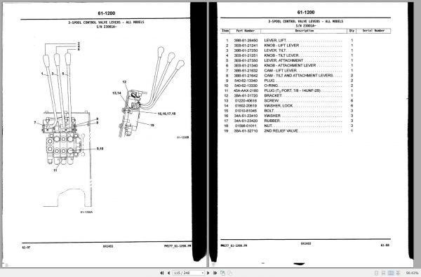 Komatsu Forklift Truck FB15M 3 23001A up Parts Manual PM177 2