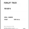 Komatsu Forklift Truck FB15SF 8 50001 up Shop Manual PRA08SF 01 1