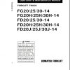 Komatsu Forklift Truck FD25J 14 550001 up Operation Maintenance Manual AEB14E1 02 1