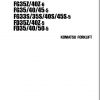 Komatsu Forklift Truck FD40 5 30001A up Operation Maintenance Manual FGD35 45 1