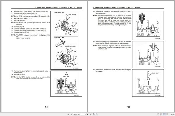 Komatsu Forklift Truck FD45T2 8 130001A up 134999A 135001A Shop Manual SM002 2
