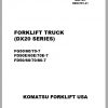 Komatsu Forklift Truck FD50ET 7 DX20 Series Shop Manual SM181 1