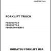 Komatsu Forklift Truck FD60T 5 Operation Maintenance Manual OM058 1