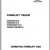Komatsu Forklift Truck FD60T 5 Shop Manual SM024 1