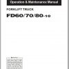 Komatsu Forklift Truck FD70 10 Operation Maintenance Manual TEN00721 06 1