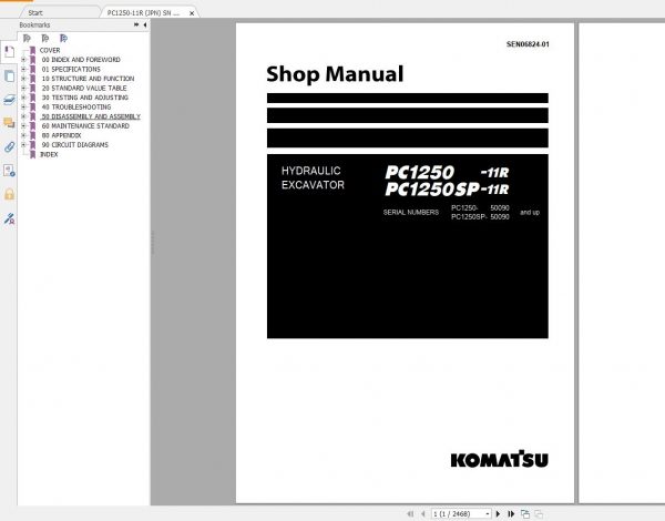 Komatsu Hydraulic Excavator Updated 2022 7.75 GB PDF Shop Manual Operator Maintenance Circuit Diagram 11