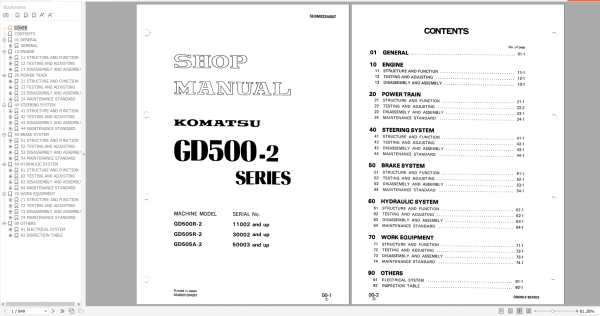 Komatsu Motor Graders 2022 5.66 GB PDF Shop Manual Operator Maintenance Circuit Diagram 2