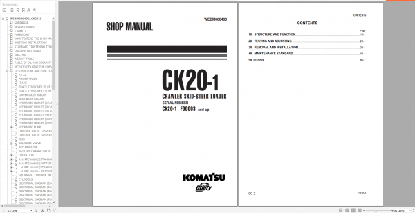 Komatsu Skid Steer Loaders 2022 PDF Shop Manual Circuit Diagram 1