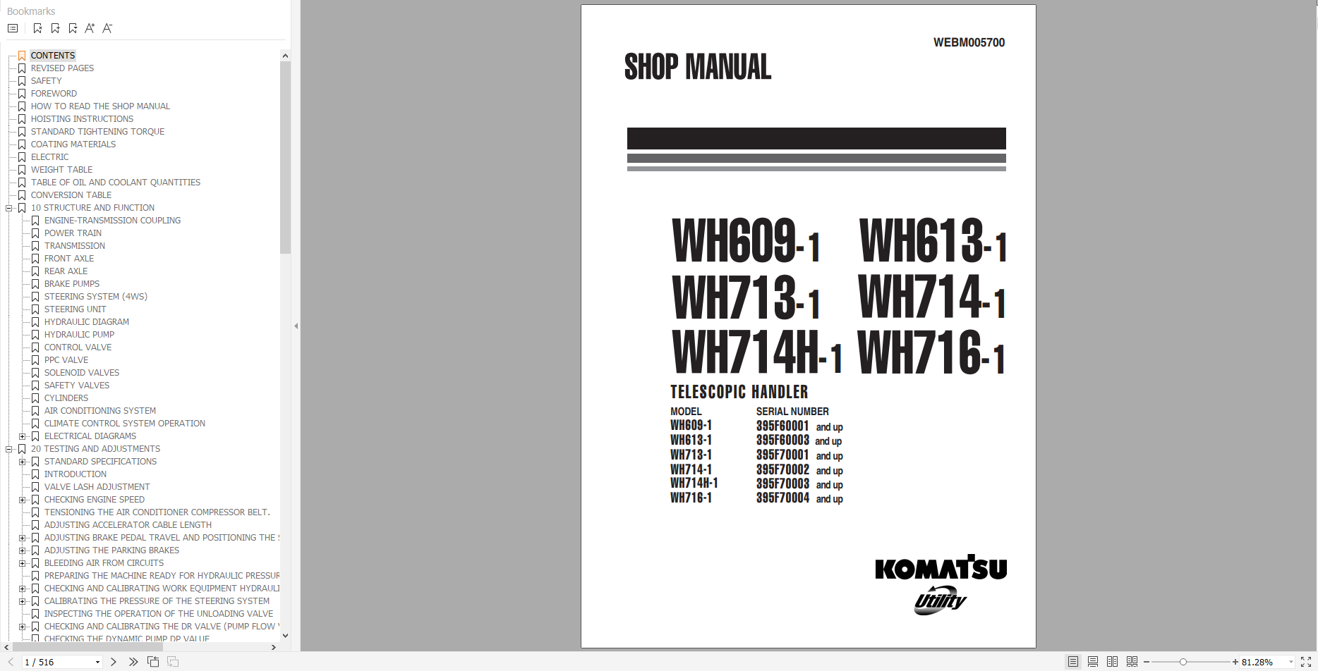 Komatsu Telescopic Handler 2022 PDF Shop Manual Electrical Diagram 1d8f0d7ea431cbfbc
