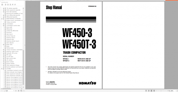 Komatsu Trash Compactors 2022 PDF Shop Manual Operator Maintenance Manual 3