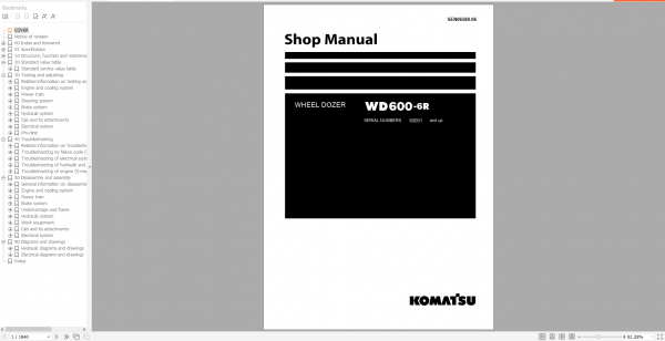 Komatsu Wheel Dozers 2022 PDF Shop Manual 1