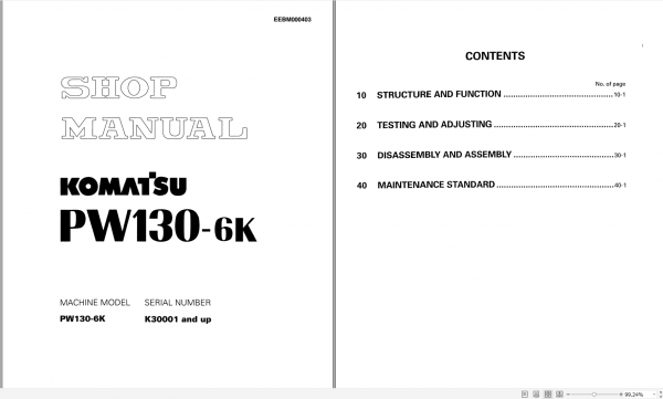 Komatsu Wheeled Excavator 2022 1.54GB PDF Shop Manual Operator Maintenance Manual 3