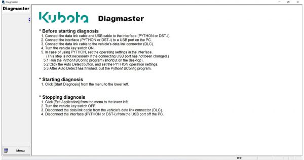 Kubota Diagmaster v20.11.01 2022 Diagnostic Software 2