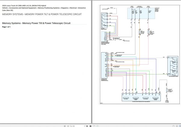 Lexus Truck UX 250h AWD L4 2.0L M20A FXS 2020 Hybrid Electric Diagram 6